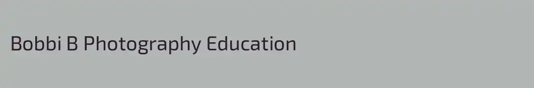 Bobbi B Photography Education